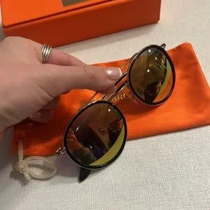 Ramy Brook Monaco Round Sunglasses Ramy Brook Monaco Round Sunglasses - Orange | Editorialist main image 2